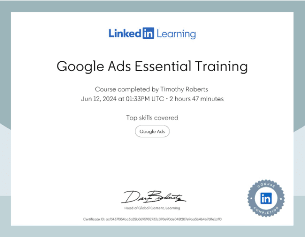 GoogleAdsEssential Training